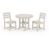La Casa Café Side Chair 3-Piece Round Dining Set