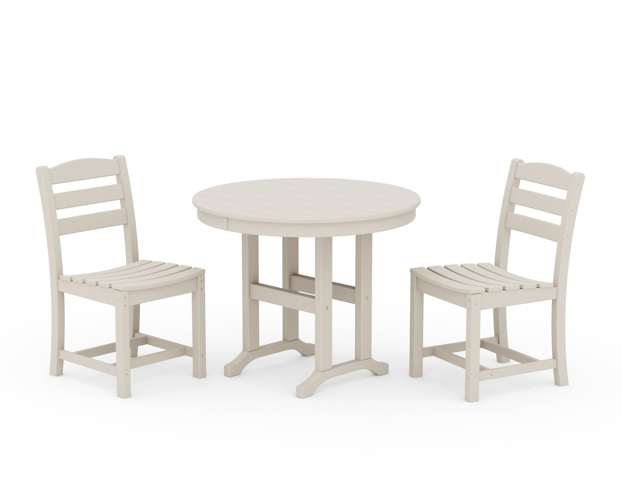 La Casa Café Side Chair 3-Piece Round Dining Set