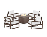 EDGE Sectional 5-Piece Deep Seating Set with Fire Pit Table