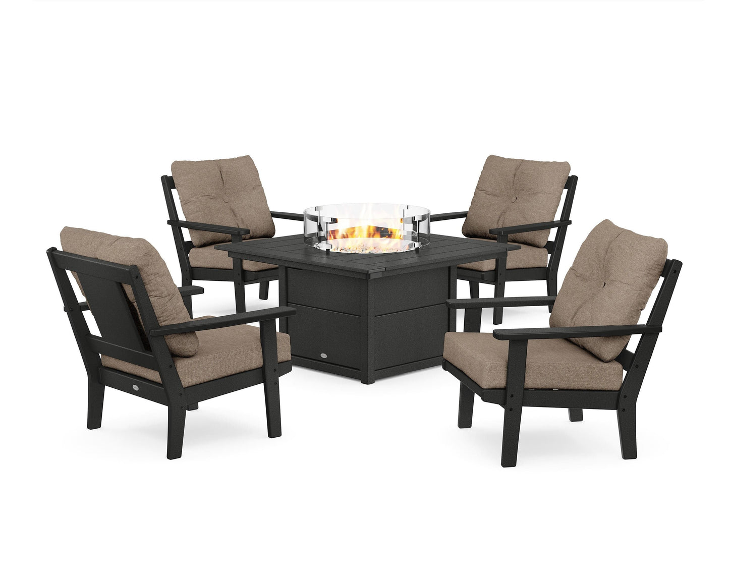 Prairie 5-Piece Deep Seating Set with Fire Pit Table