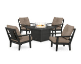 Prairie 5-Piece Deep Seating Set with Fire Pit Table