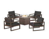 EDGE Sectional 5-Piece Deep Seating Set with Fire Pit Table