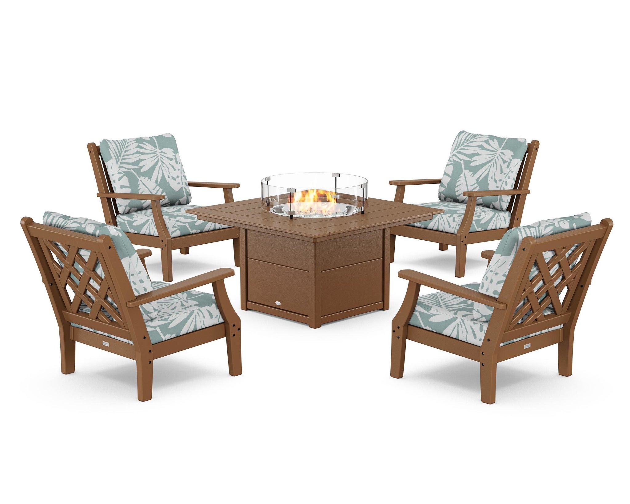 Wovendale 5-Piece Deep Seating Set with Fire Pit Table