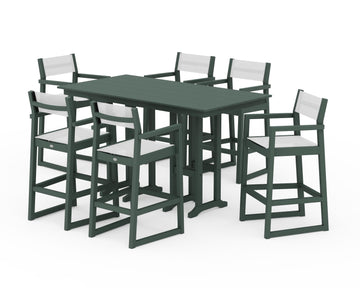 EDGE Sling Arm Chair 7-Piece Farmhouse Bar Set