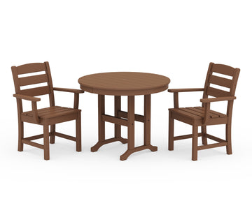 Lakeside 3-Piece Round Dining Set