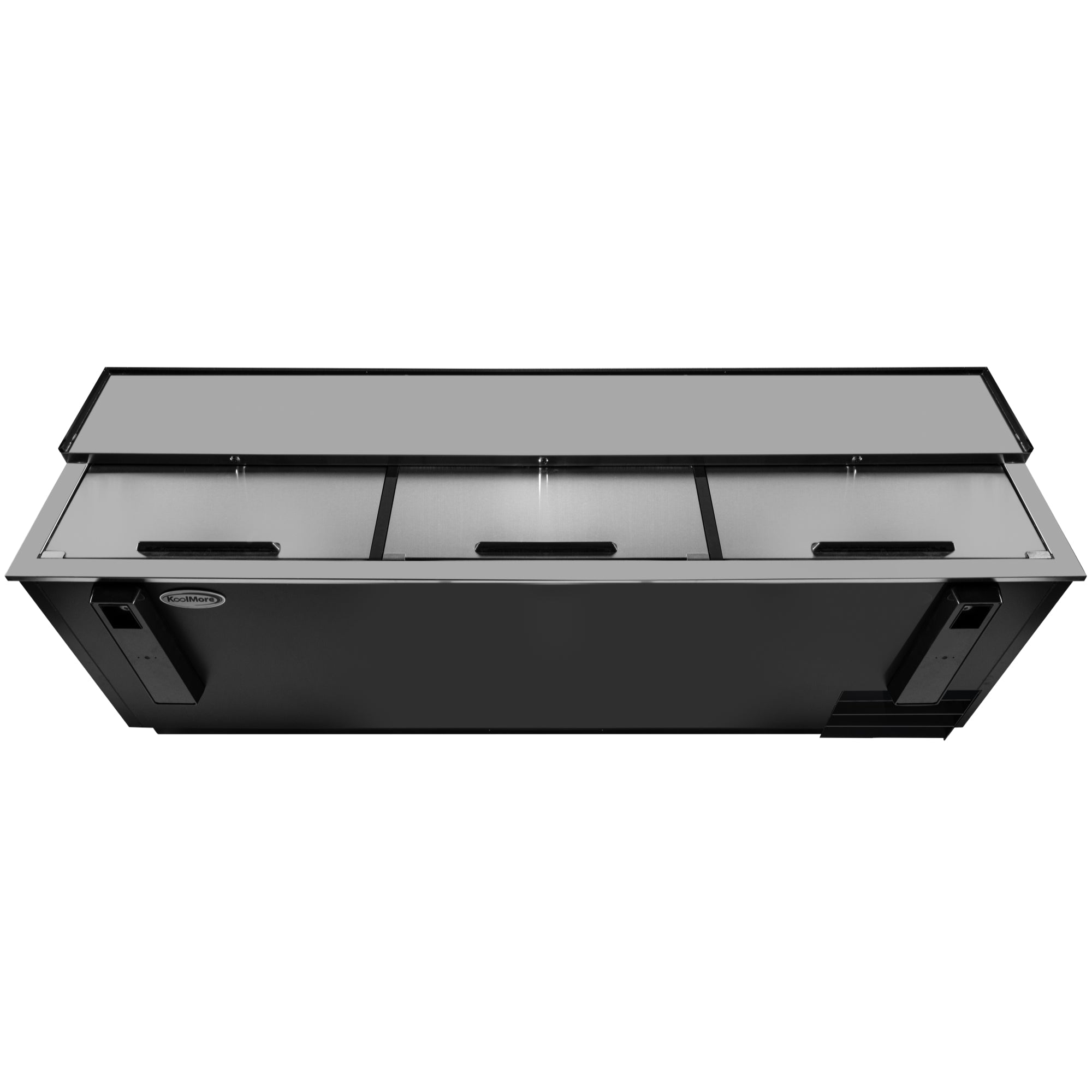95 in. Commercial Bottle Cooler in Black with Built-In Opener, ETL Listed, 30 cu. ft.