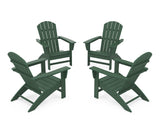 Nautical 4-Piece Adirondack Conversation Set