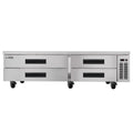 84 in. Commercial Chef Base Refrigerator Storage Cabinet for Cold Foods, Fresh Ingredients, and Condiments, Refrigerated Pull-Out Drawers, Rolling Caster Wheels, ETL Listed