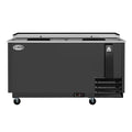 65 in. Commercial Bottle Cooler in Black with Built-In Opener, ETL Listed, 19 cu. ft.
