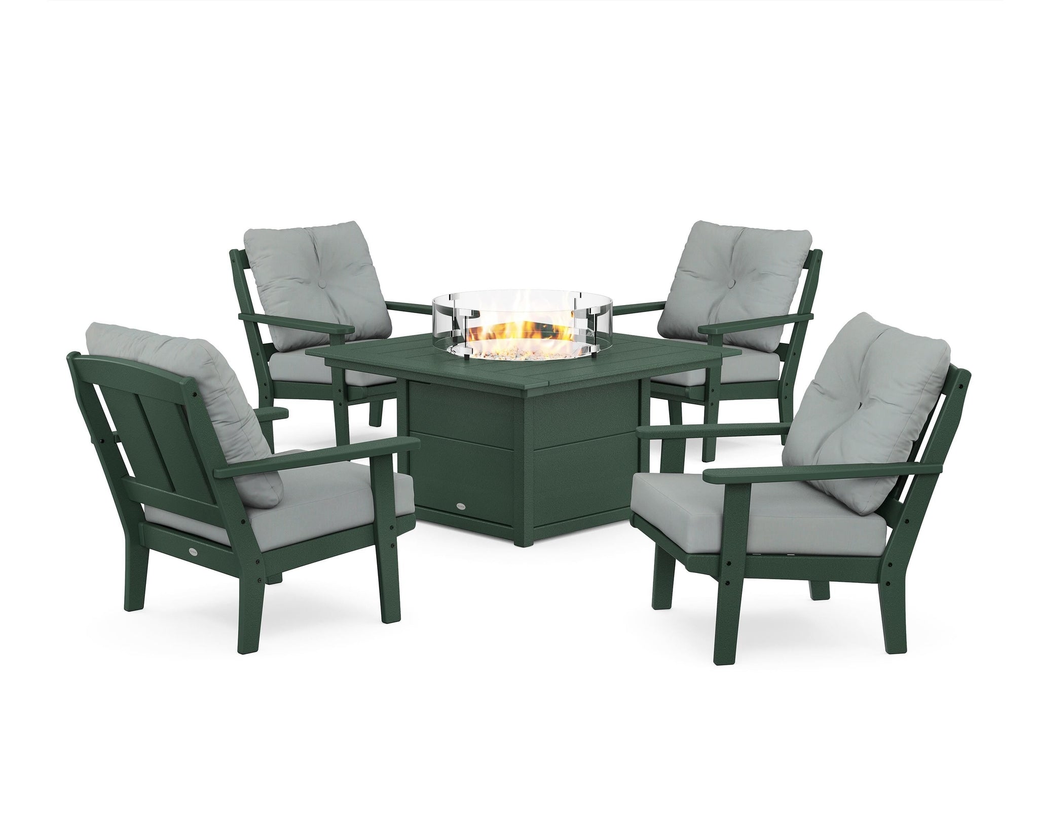Mission 5-Piece Deep Seating Set with Fire Pit Table