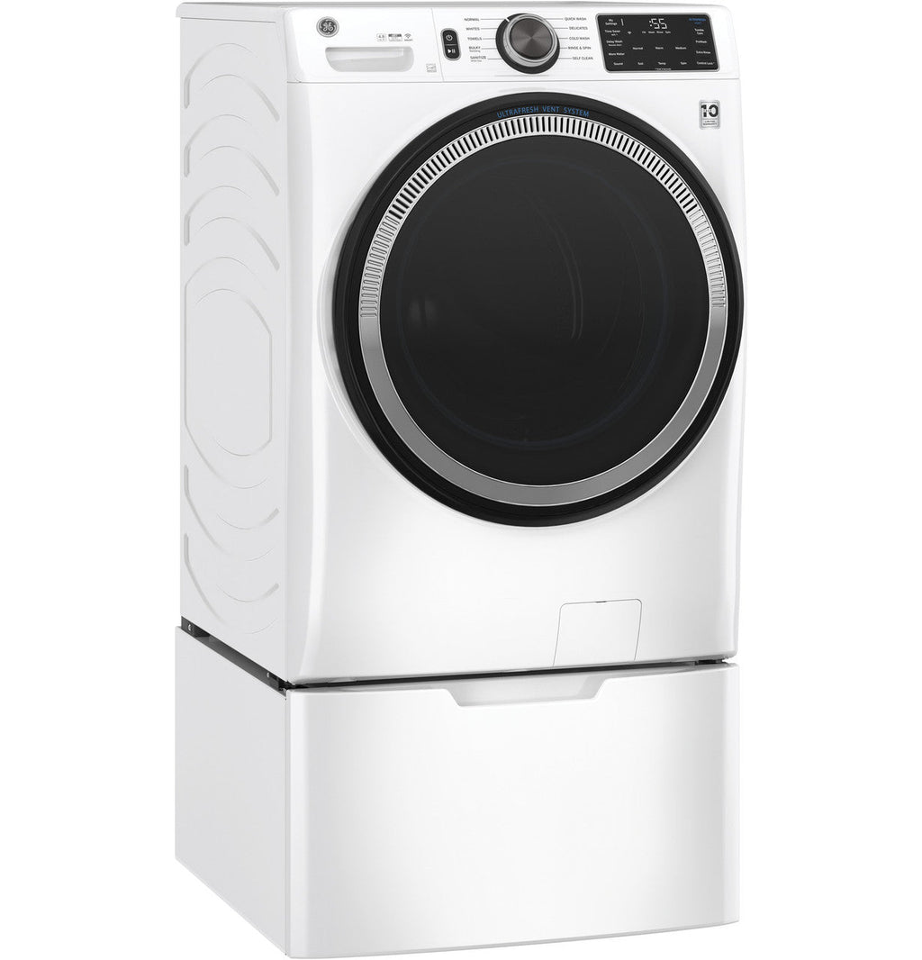 GE GE® ENERGY STAR 4.8 cu. ft. Capacity Smart Front Load ® Washer with UltraFresh Vent System with OdorBlock™ and Sanitize w/Oxi