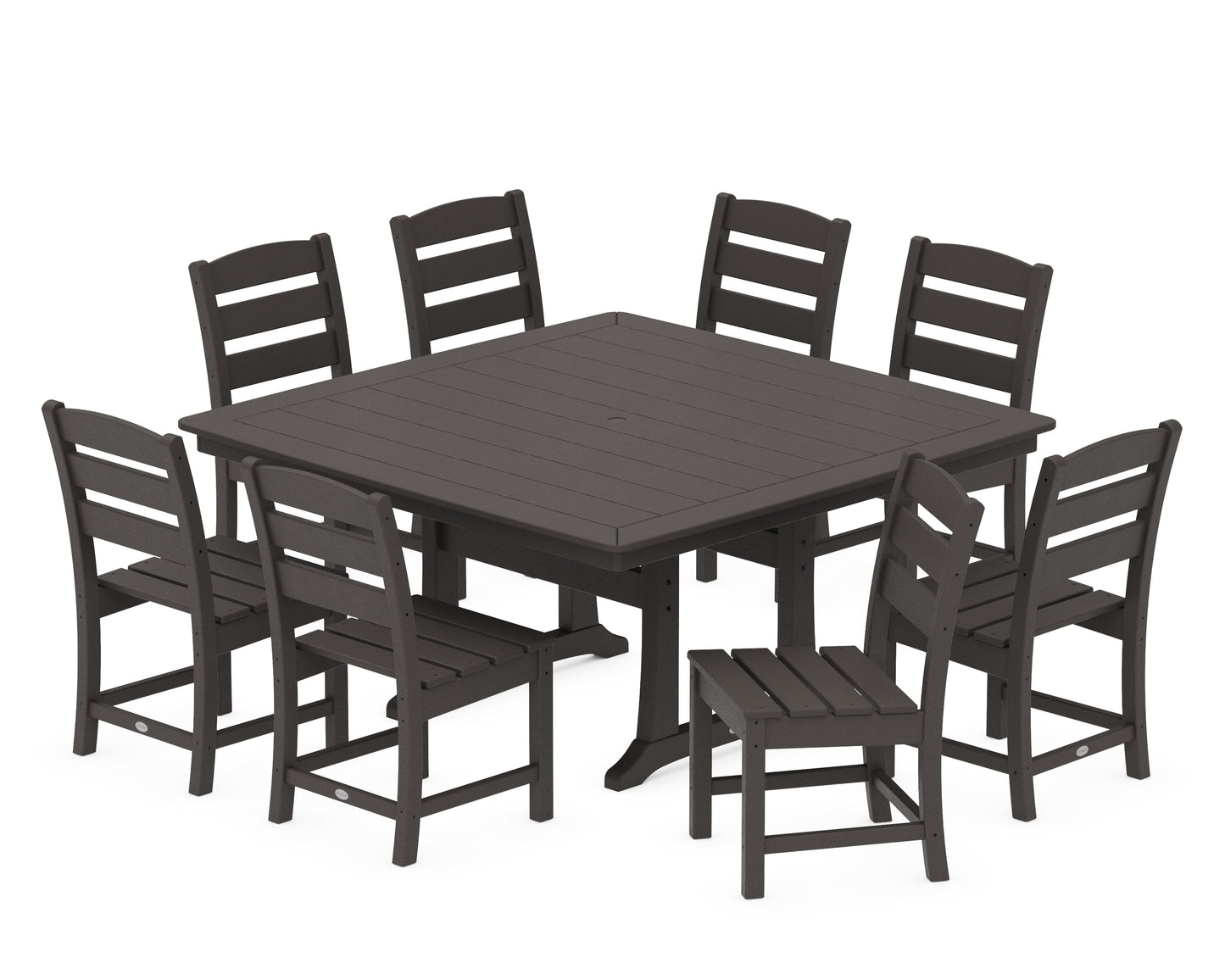 Lakeside 9-Piece Nautical Trestle Dining Set