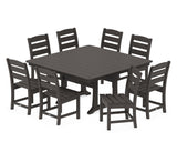 Lakeside 9-Piece Nautical Trestle Dining Set