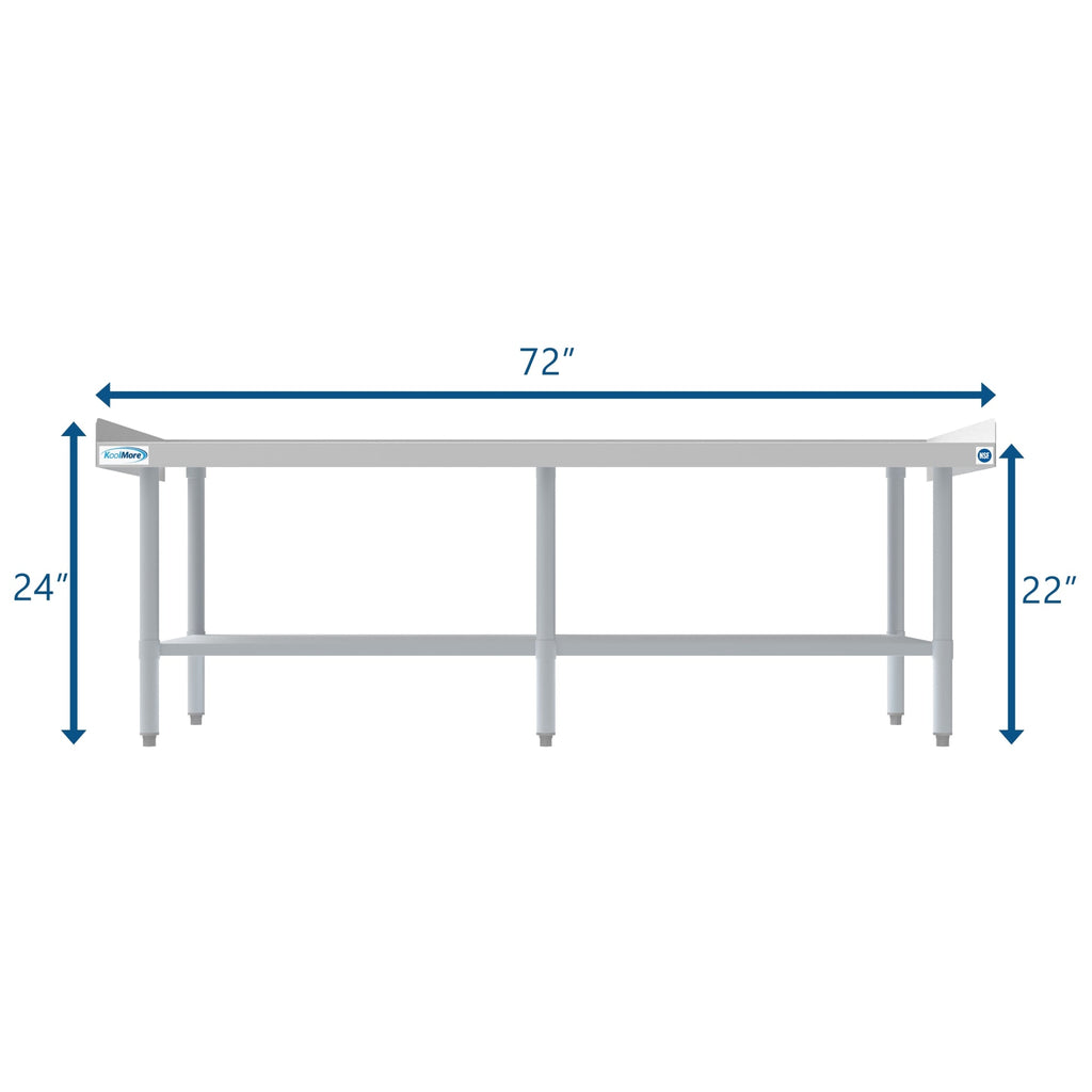 30" x 72" 16-Gauge Stainless Steel Equipment Stand with Galvanized Undershelf