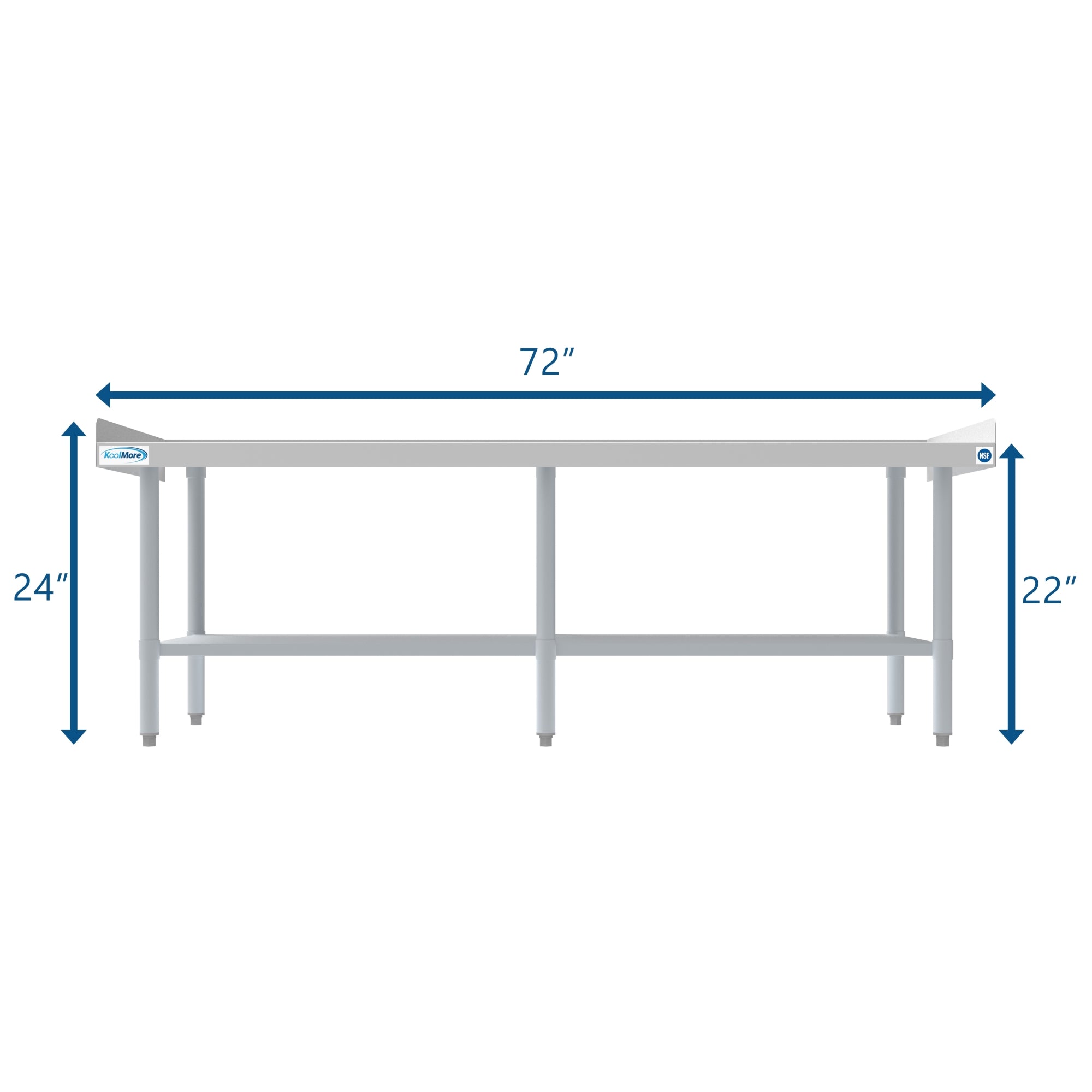 30" x 72" 16-Gauge Stainless Steel Equipment Stand with Galvanized Undershelf