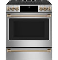CAFÉ™ 30" Smart Slide-In, Front-Control, Induction and Convection Range with Warming Drawer