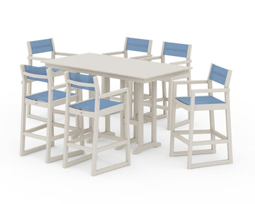 EDGE Sling Arm Chair 7-Piece Farmhouse Bar Set