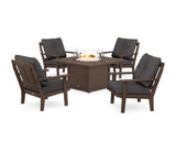 Mission 5-Piece Deep Seating Set with Fire Pit Table