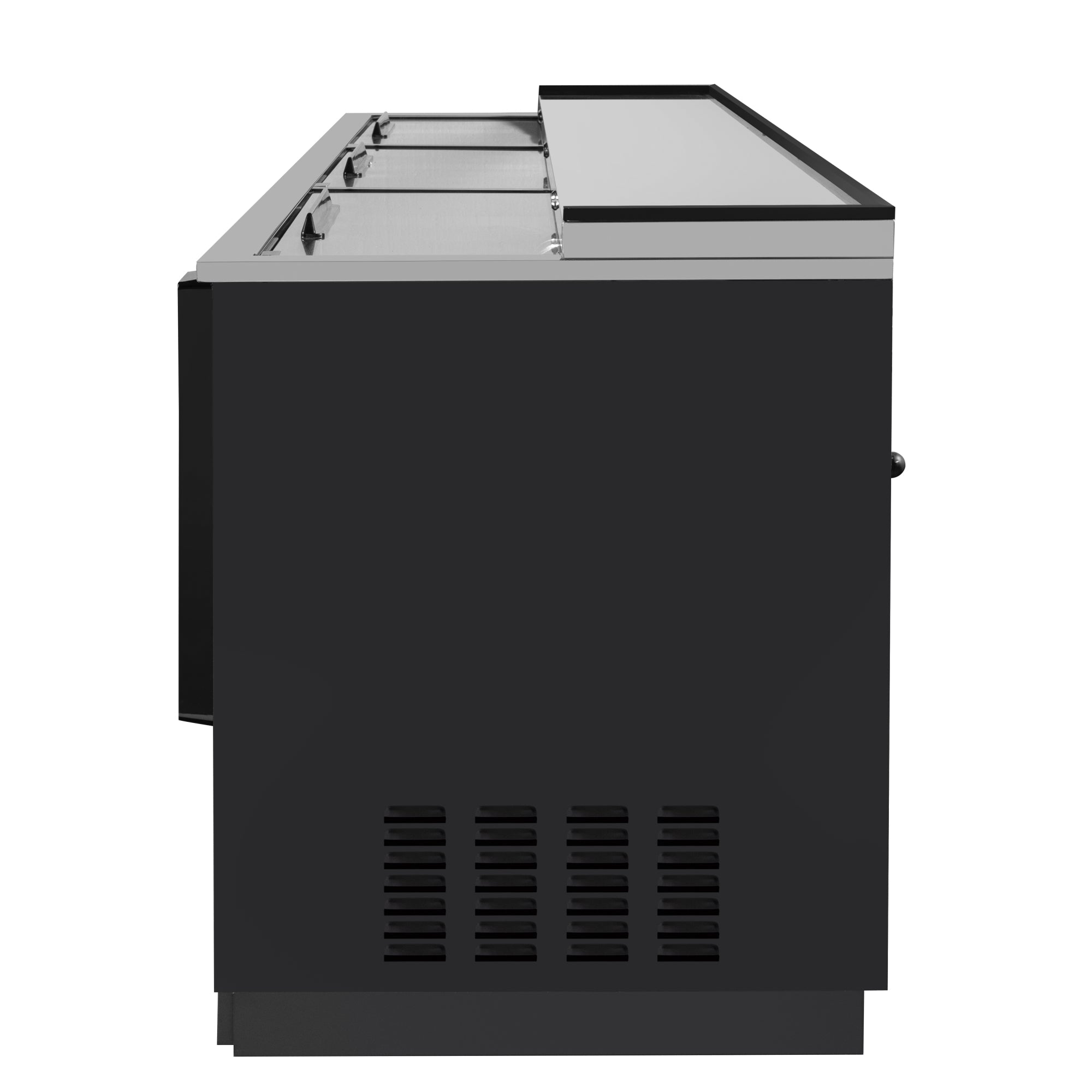 95 in. Commercial Bottle Cooler in Black with Built-In Opener, ETL Listed, 30 cu. ft.