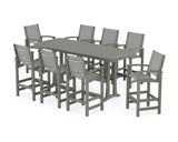 Coastal 9-Piece Bar Set with Trestle Legs