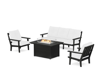 Oxford Deep Seating Fire Pit Table Set