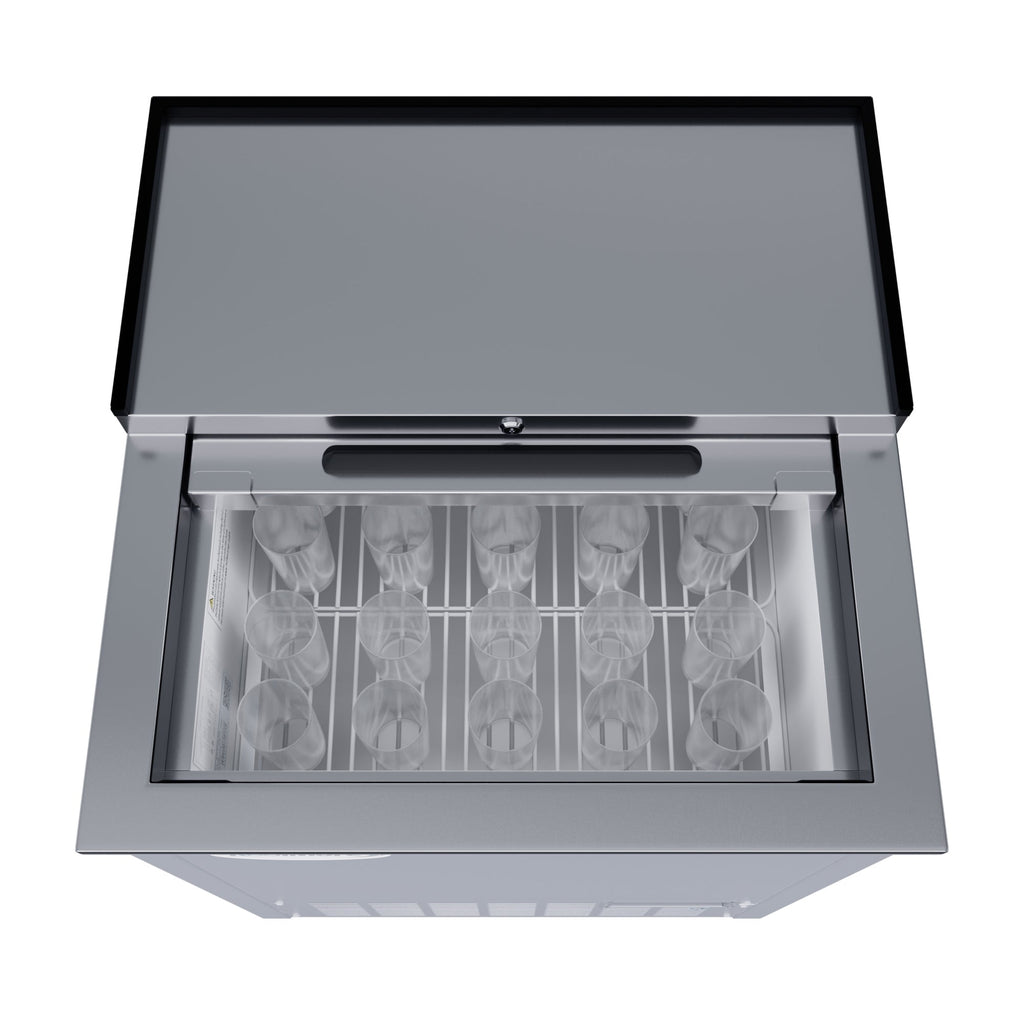 25 in. Commercial Glass Froster in Stainless Steel, ETL Listed, 5 cu. ft.