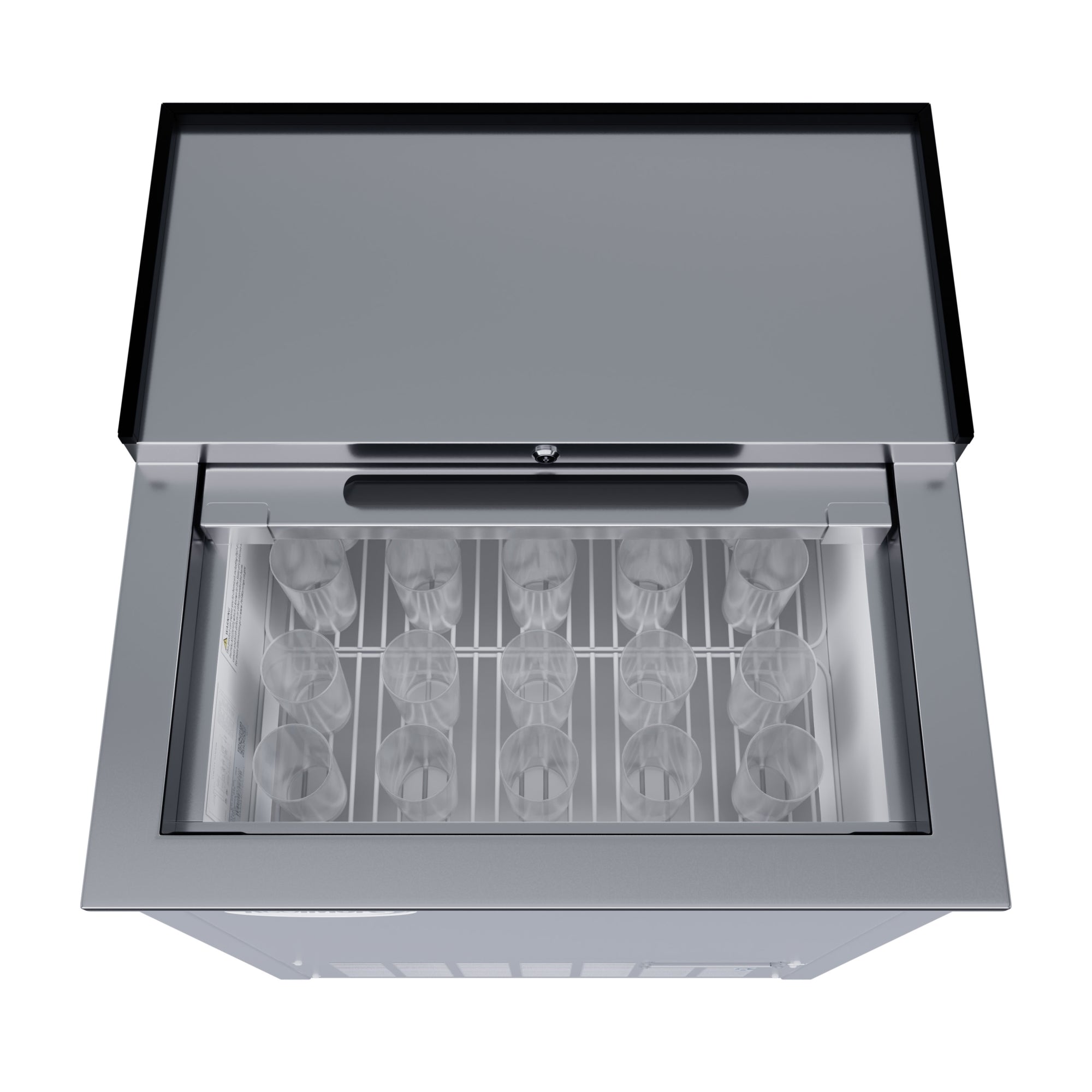25 in. Commercial Glass Froster in Stainless Steel, ETL Listed, 5 cu. ft.