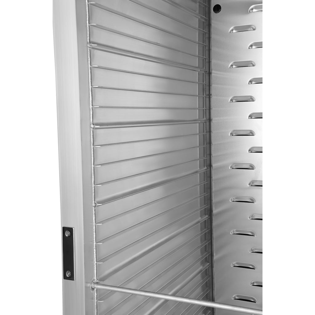 33 in. Commercial Insulated Heated Holding/Proofing Cabinet with 36-Pan Capacity and Solid Door in Silver