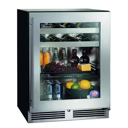 Perlick  24" ADA height compliant Indoor Beverage Center with glass door, hinge left - Other (HA24BB43L)