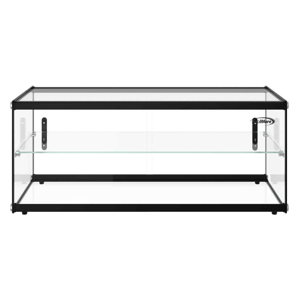 36 in. 2 Tiered Pastry Display Case With Shelf and Sliding Door, 4.2 cu. ft. Capacity, ETL Listed