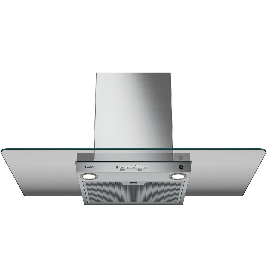 GE Profile™ Series 36" Wall-Mount Glass Canopy Chimney Hood