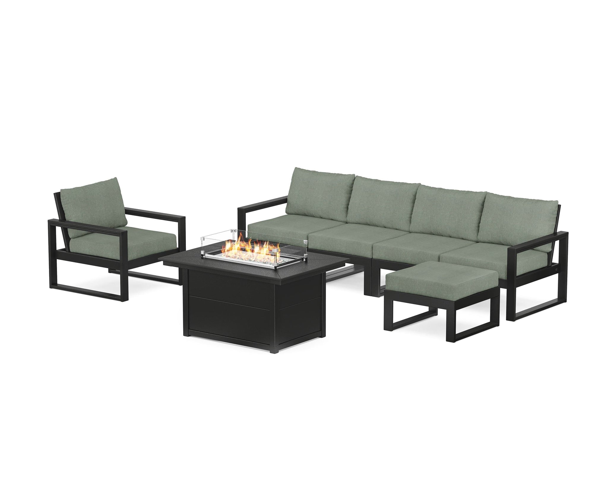 EDGE Sectional Lounge and Fire Pit Set