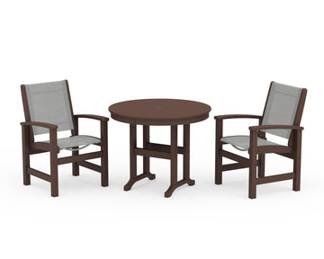 Coastal 3-Piece Round Dining Set