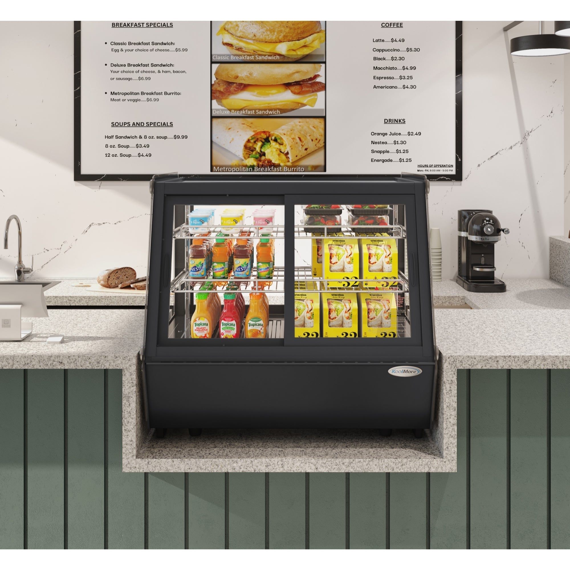 28 in. Self-Service Countertop Display Refrigerator in Black
