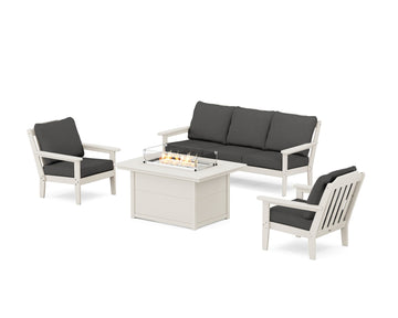 Cottage Deep Seating Fire Pit Table Set