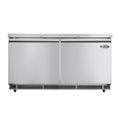 60 in. Commercial Refrigerated Prep Station Cold Table, Stainless-Steel Refrigerator with 12-Pan (Not Included) Capacity with Cover and Two Adjustable Shelves, ETL Listed