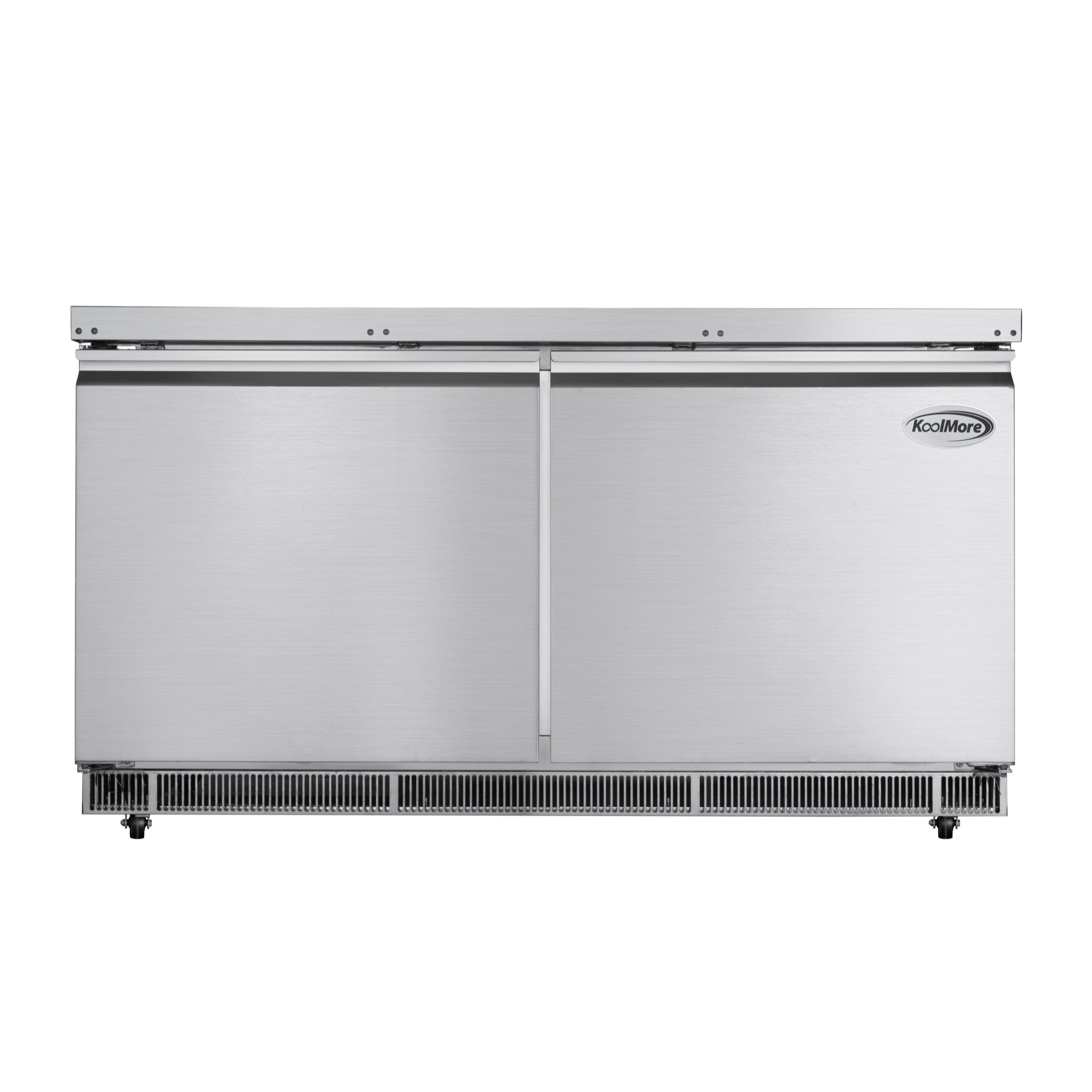 60 in. Commercial Refrigerated Prep Station Cold Table, Stainless-Steel Refrigerator with 12-Pan (Not Included) Capacity with Cover and Two Adjustable Shelves, ETL Listed