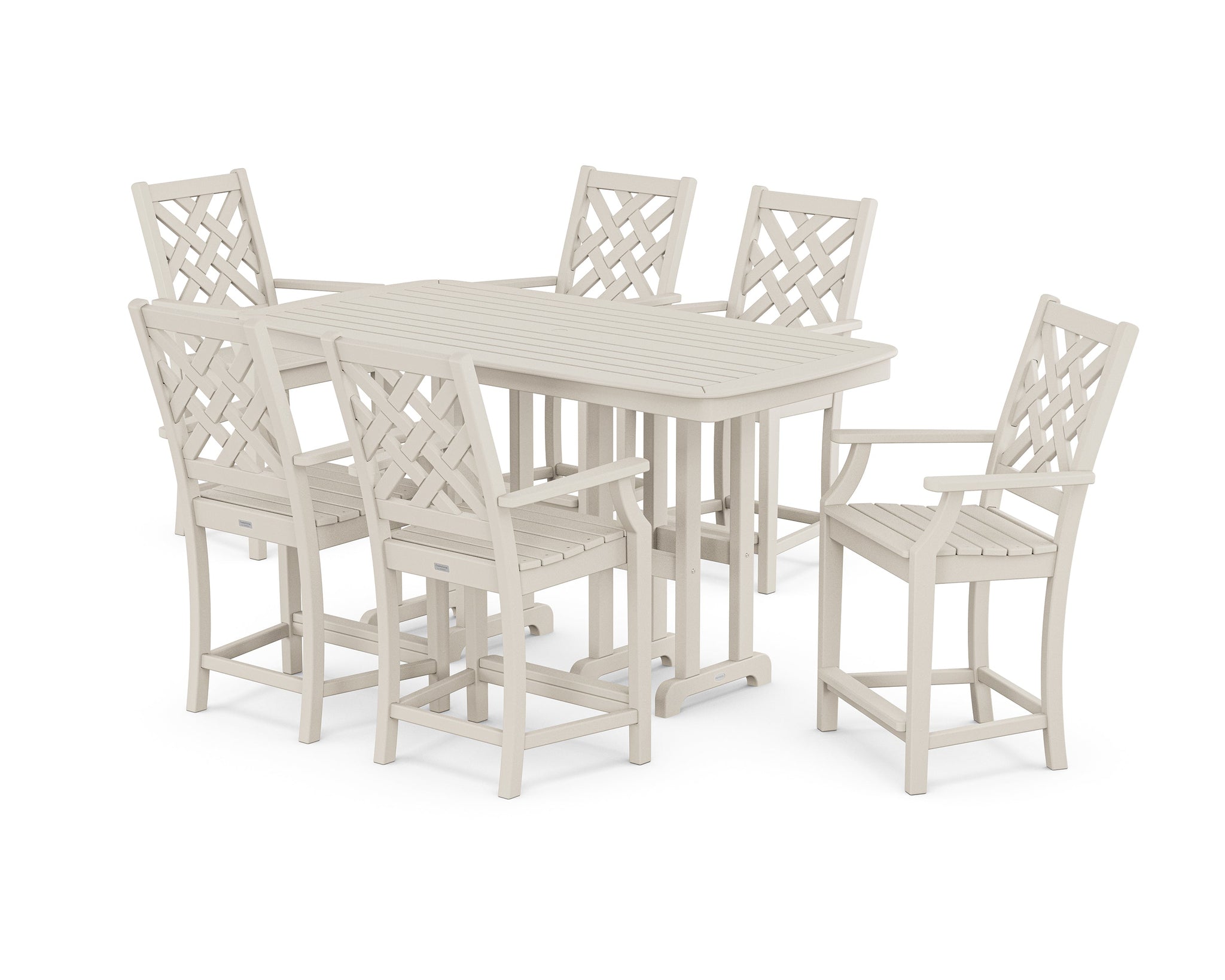 Wovendale Arm Chair 7-Piece Counter Set