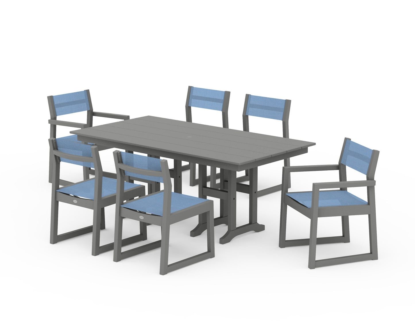EDGE Sling 7-Piece Farmhouse Dining Set