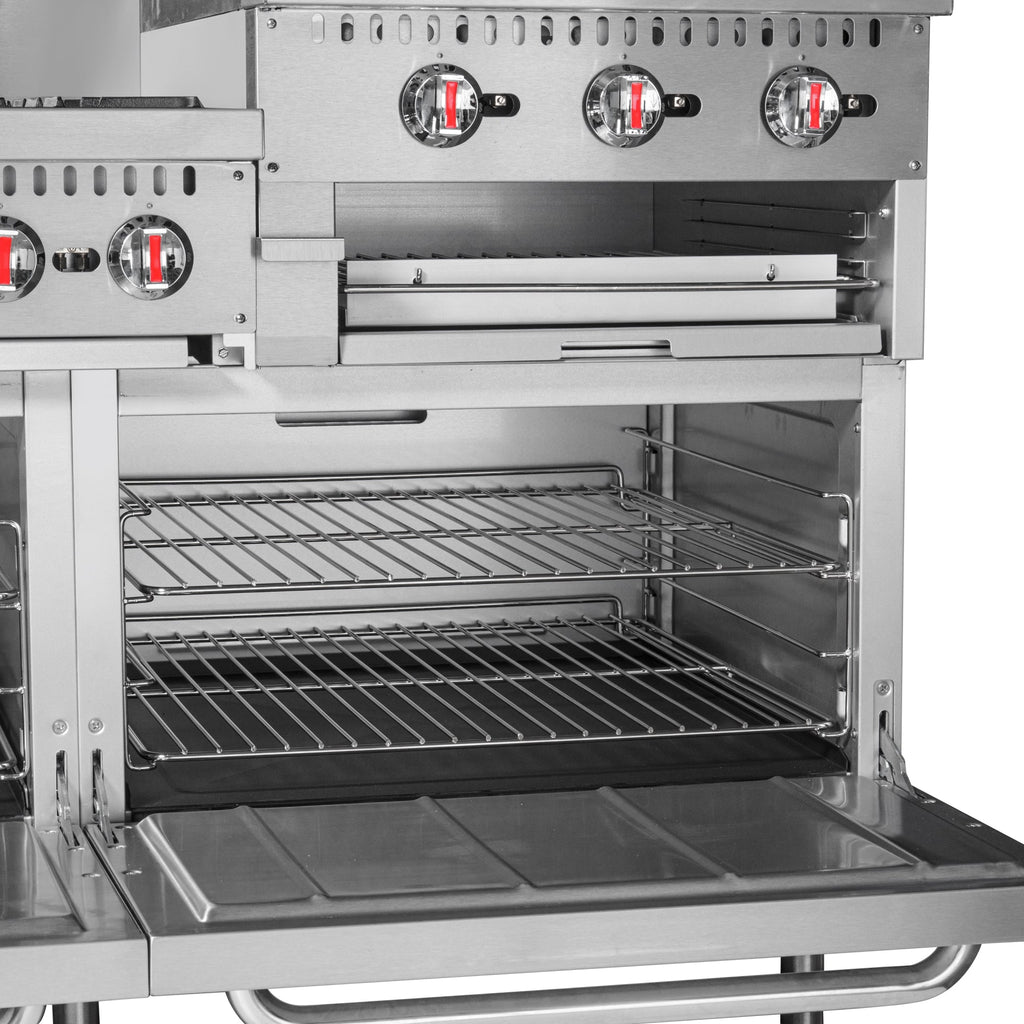 60 in. Commercial LP Range with 24 in. Griddle and Broiler in Stainless-Steel