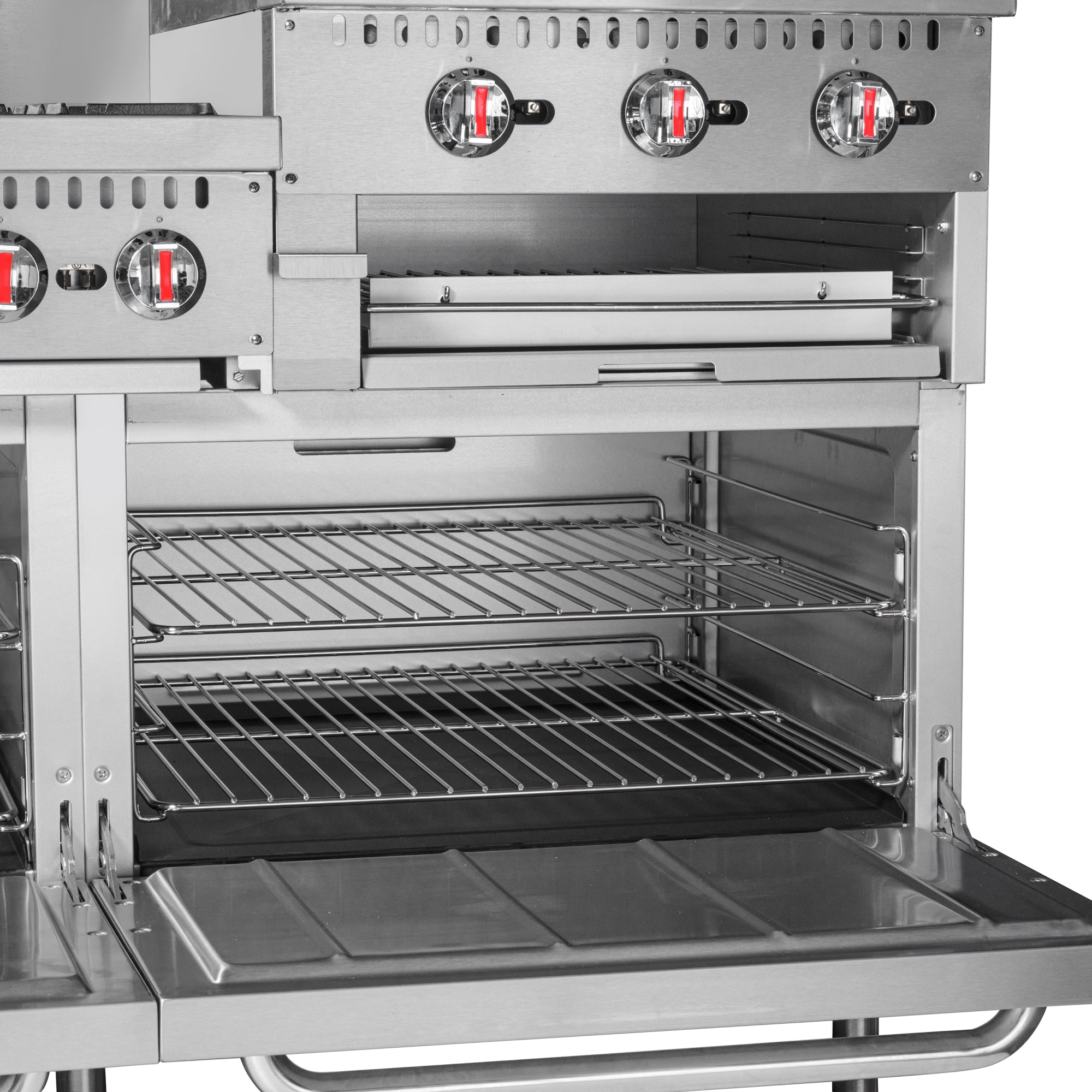 60 in. Commercial LP Range with 24 in. Griddle and Broiler in Stainless-Steel