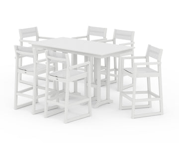 EDGE Sling Arm Chair 7-Piece Farmhouse Bar Set