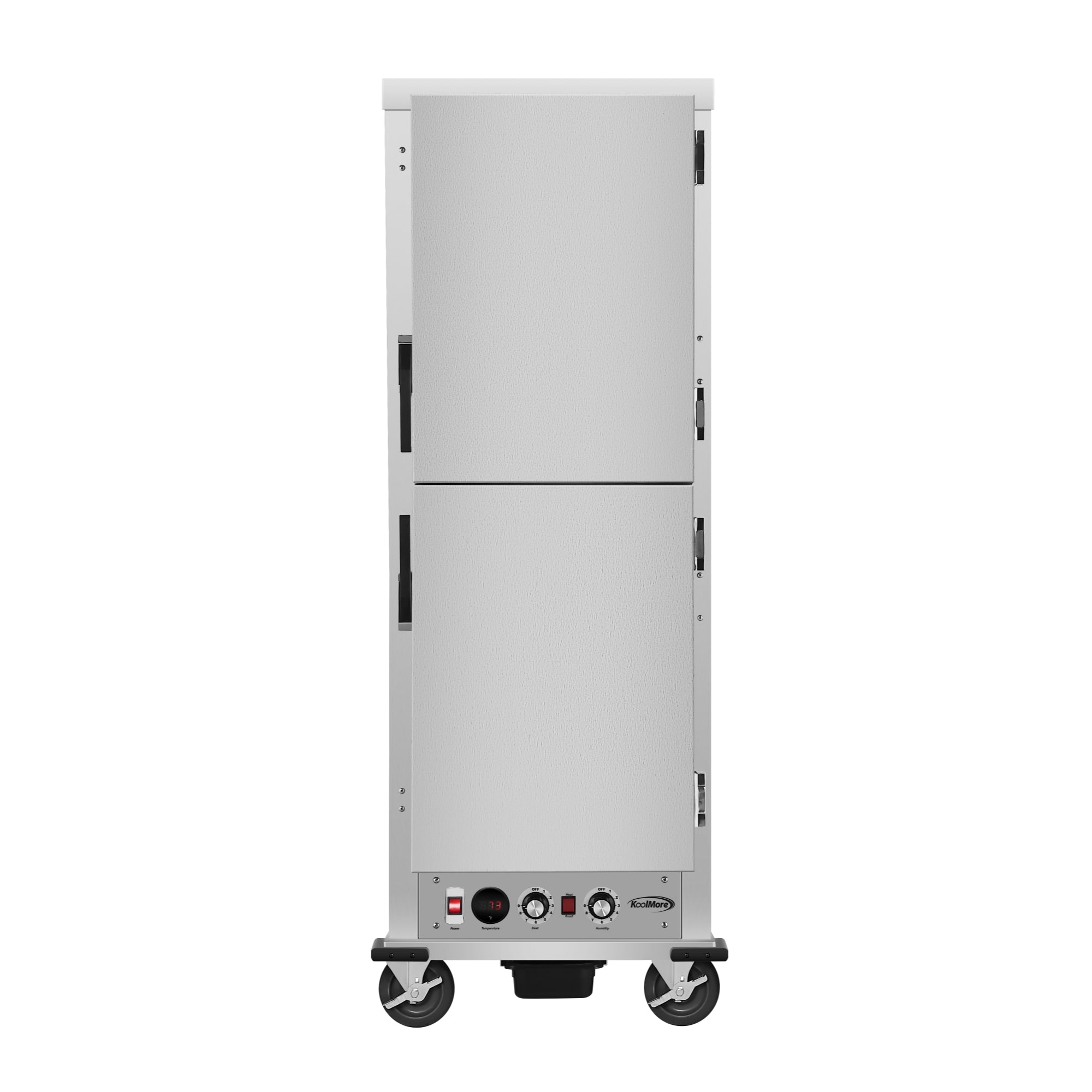 33 in. Commercial Insulated Heated Holding/Proofing  Cabinet with 36-Pan Capacity and Solid Dutch Doors in Silver