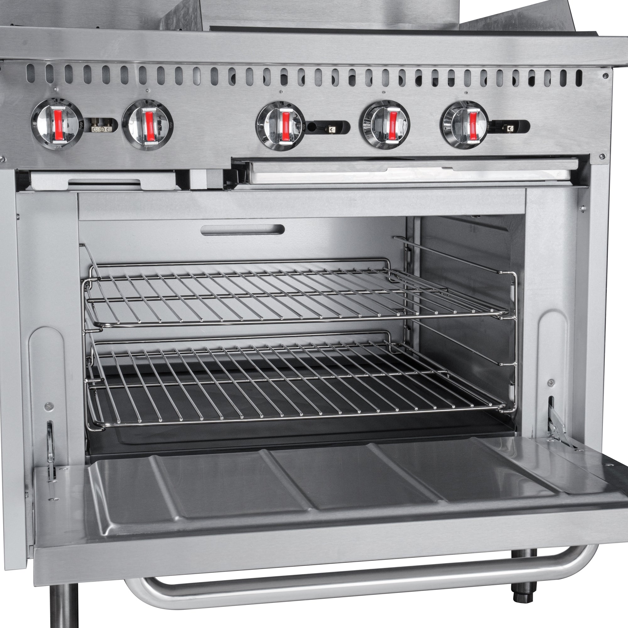 36 in. 2 Burner Commercial LP Range with 24 in. Griddle in Stainless-Steel