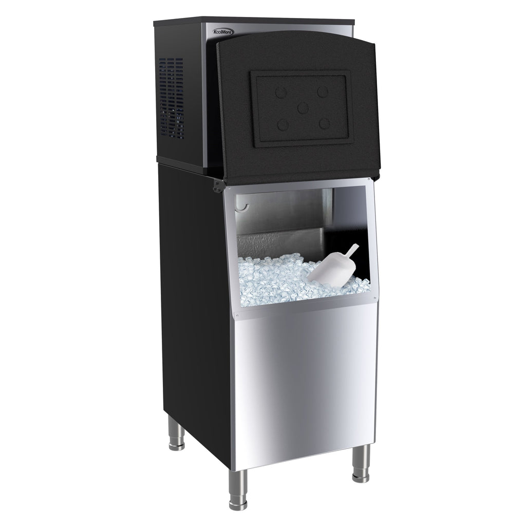 25 in. Stainless-Steel Commercial Air cooled Modular Ice Maker with Full Cube Production, 315lbs/24h