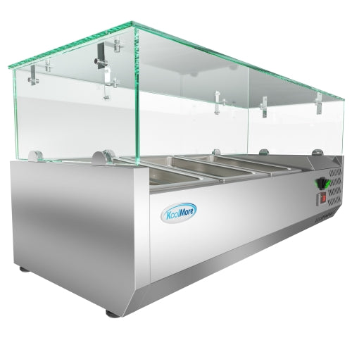 40 in. Three Pan Refrigerated Countertop Condiment Prep Station