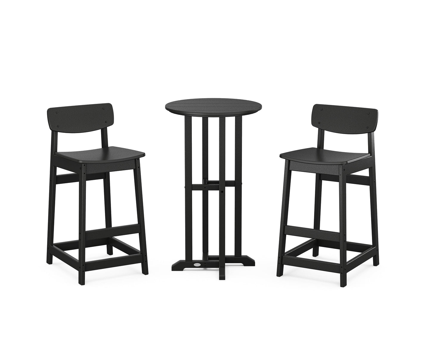 Modern Studio Urban Lowback Bar Chair 3-Piece Bistro Set