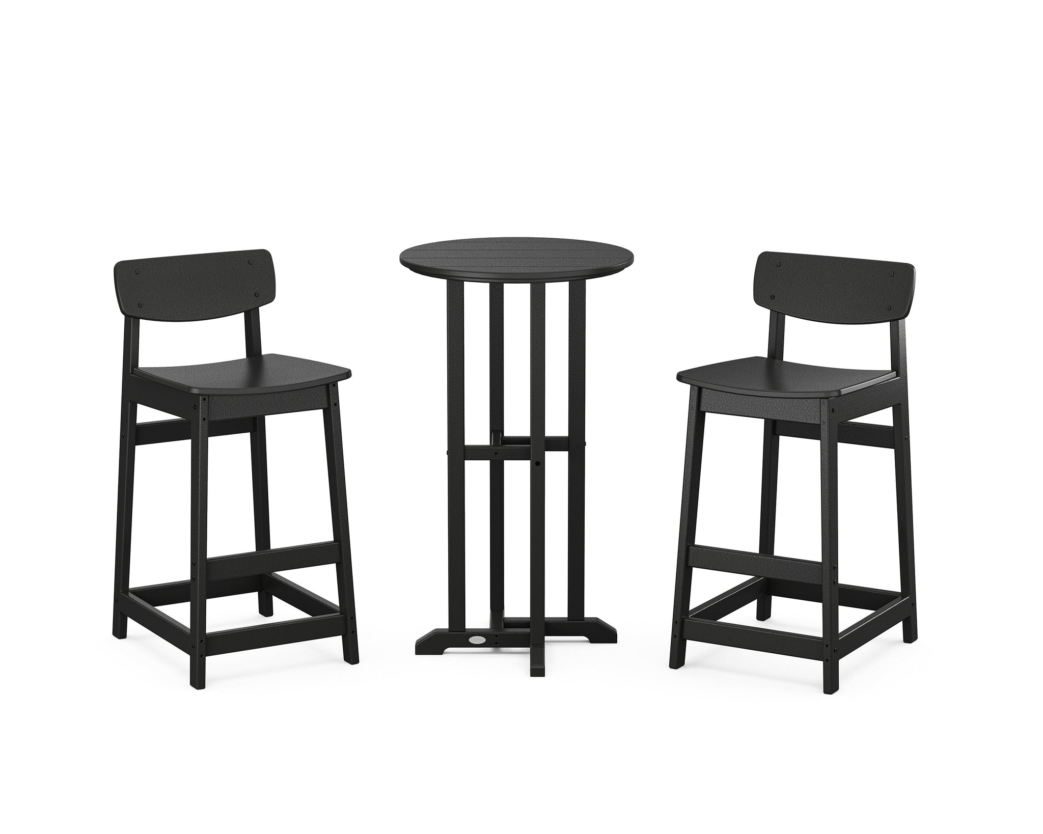 Modern Studio Urban Lowback Bar Chair 3-Piece Bistro Set