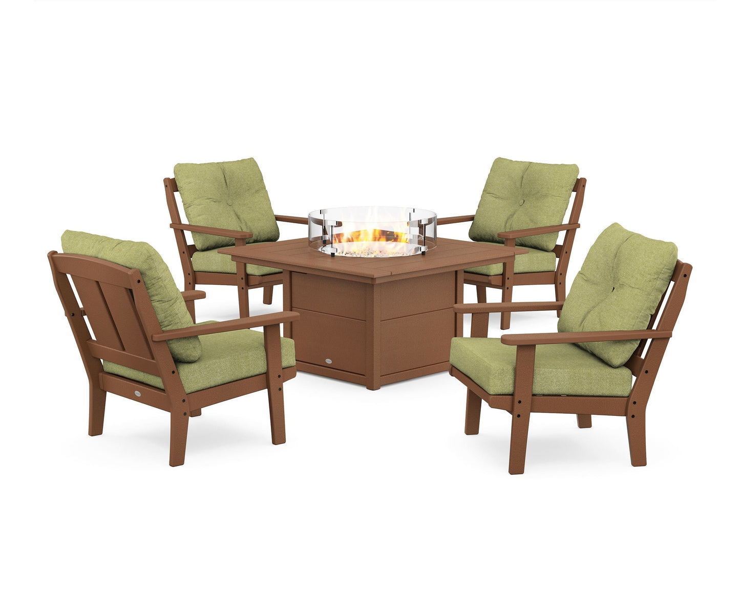Mission 5-Piece Deep Seating Set with Fire Pit Table
