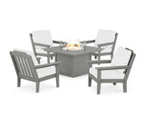 Cottage 5-Piece Deep Seating Set with Fire Pit Table
